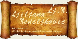 Ljiljana Nedeljković vizit kartica
